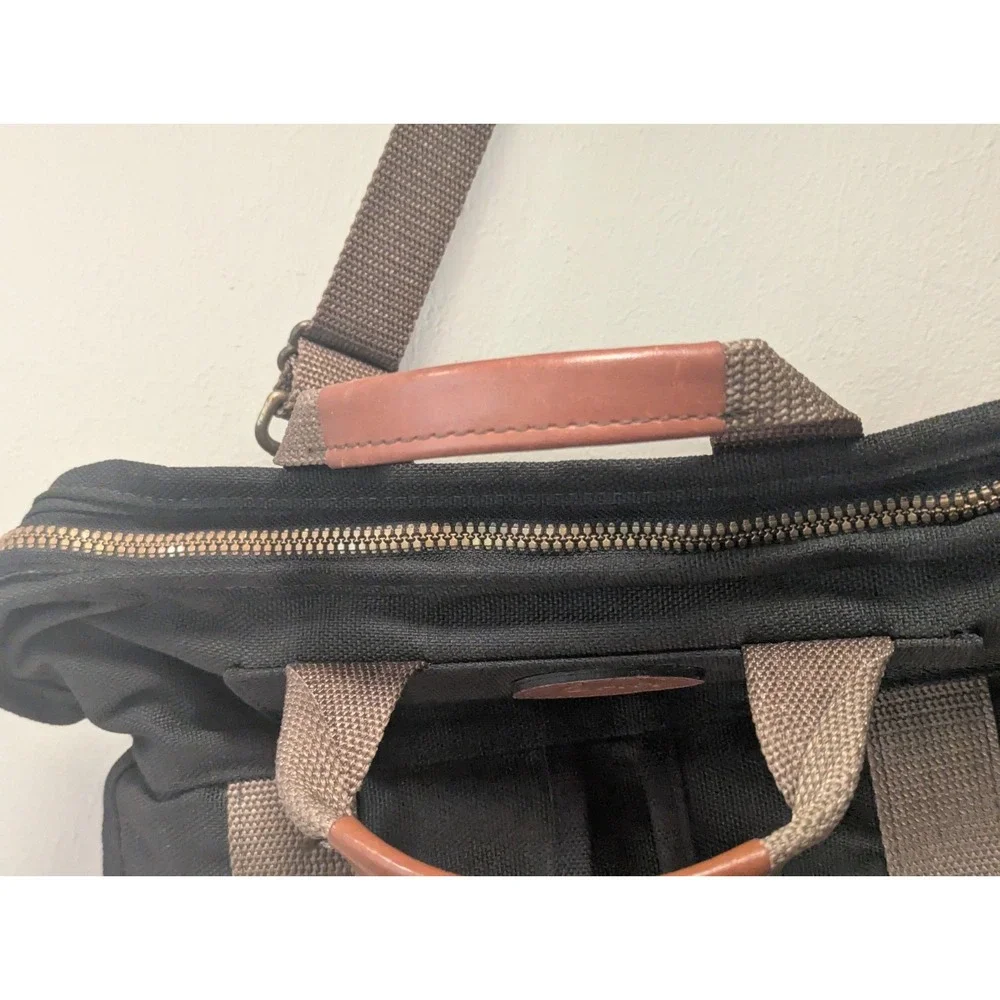 Vintage TUMI Dakota Messenger Bag Made USA Canvas Leather Laptop Satchel